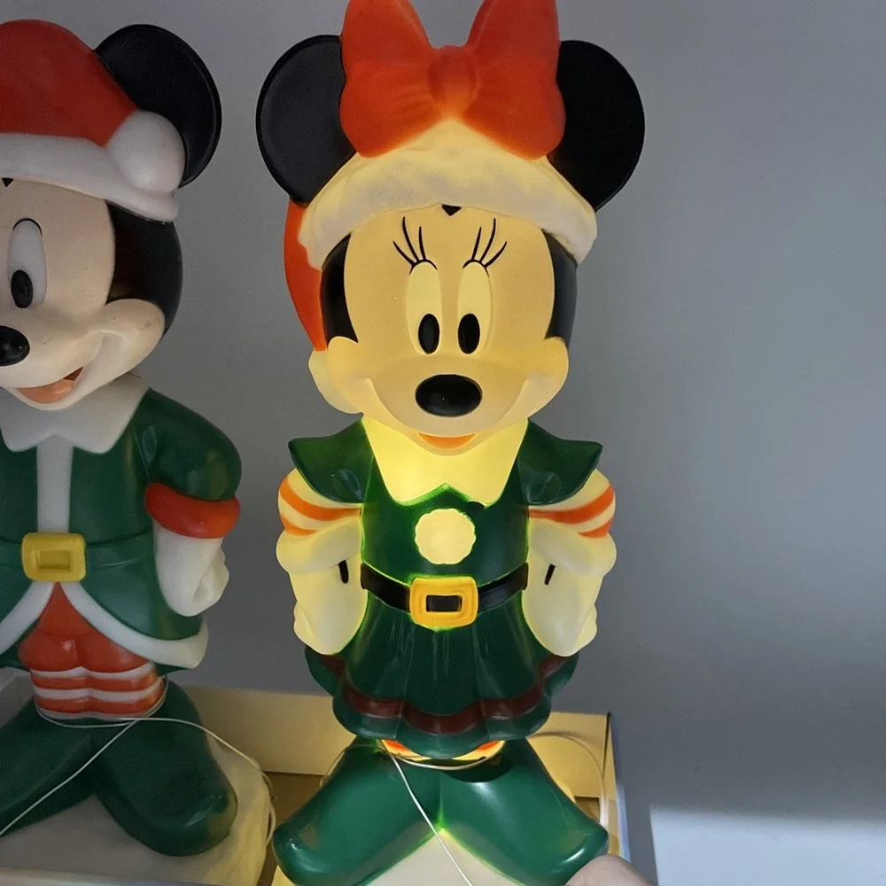 Disney Mickey Minnie Mouse Lighted Christmas Blow Mold 14